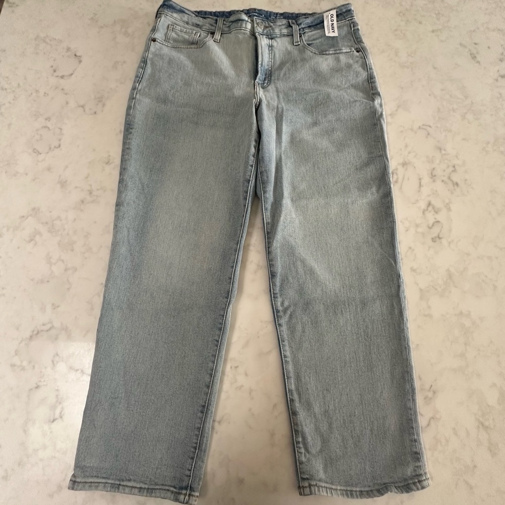 NWT Women’s Old Navy High-Rise “O.G. Loose” Straight Leg Light Wash Jeans. 16P